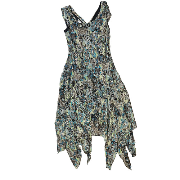 Vintage i.c.e. Beaded Silk Asymmetrical Fairy Dress Size 6 - Picture 2 of 6